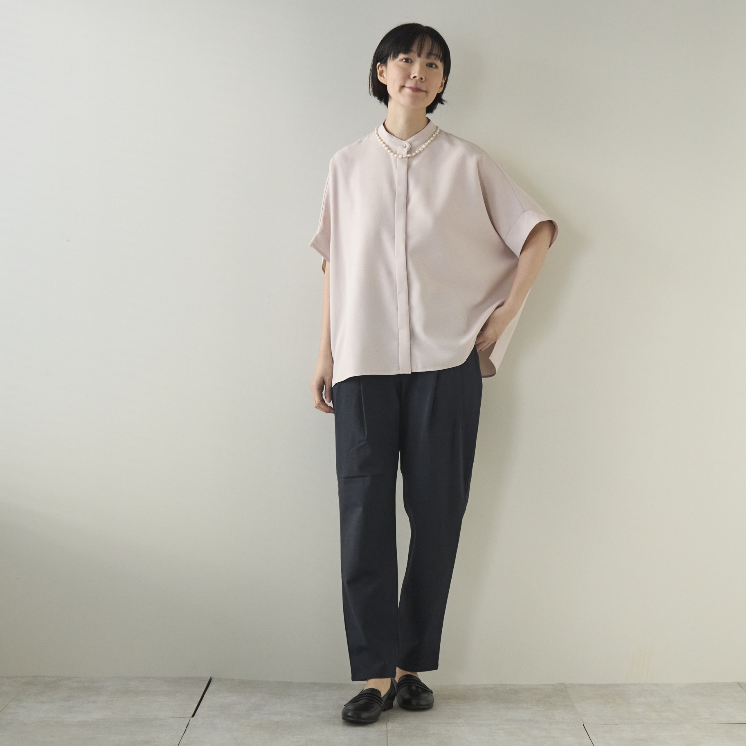WESTWOOD OUTFITTERS/きれいめポンチのタックテーパードパンツ